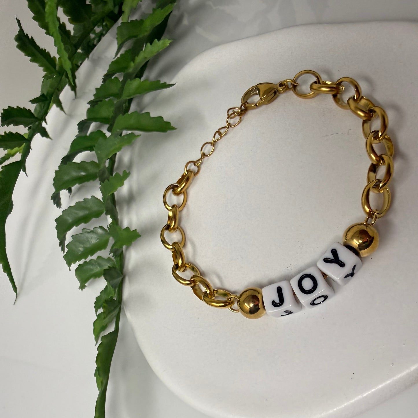Joy Chunky Chain Bracelet | Waterproof Gold Statement Bracelet