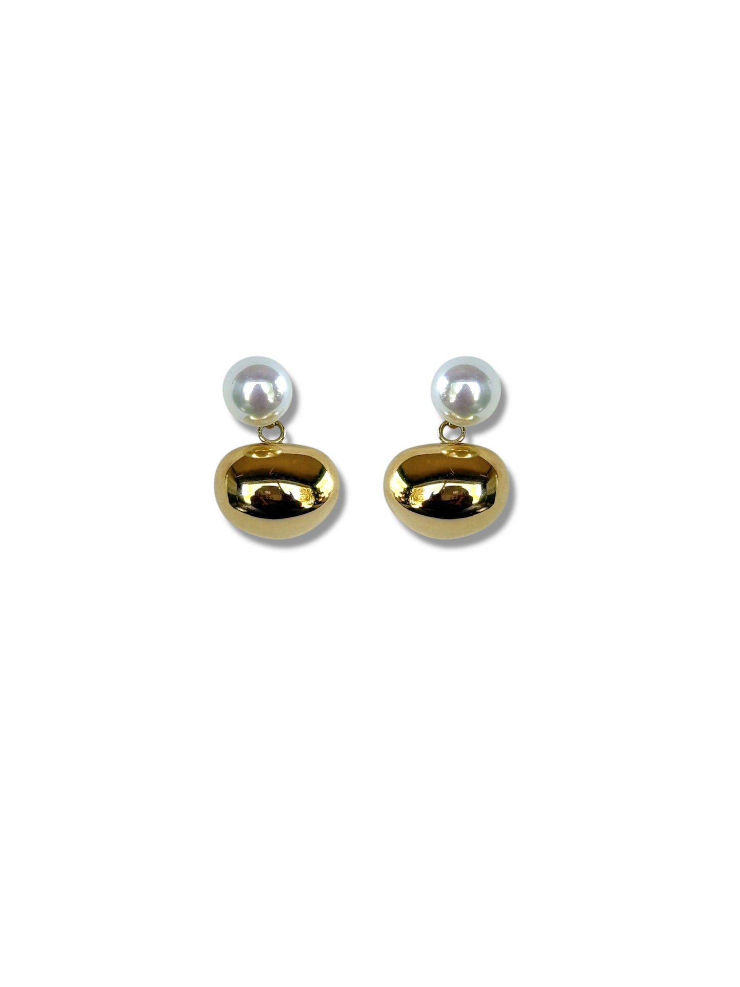Gold and Pearl Earrings