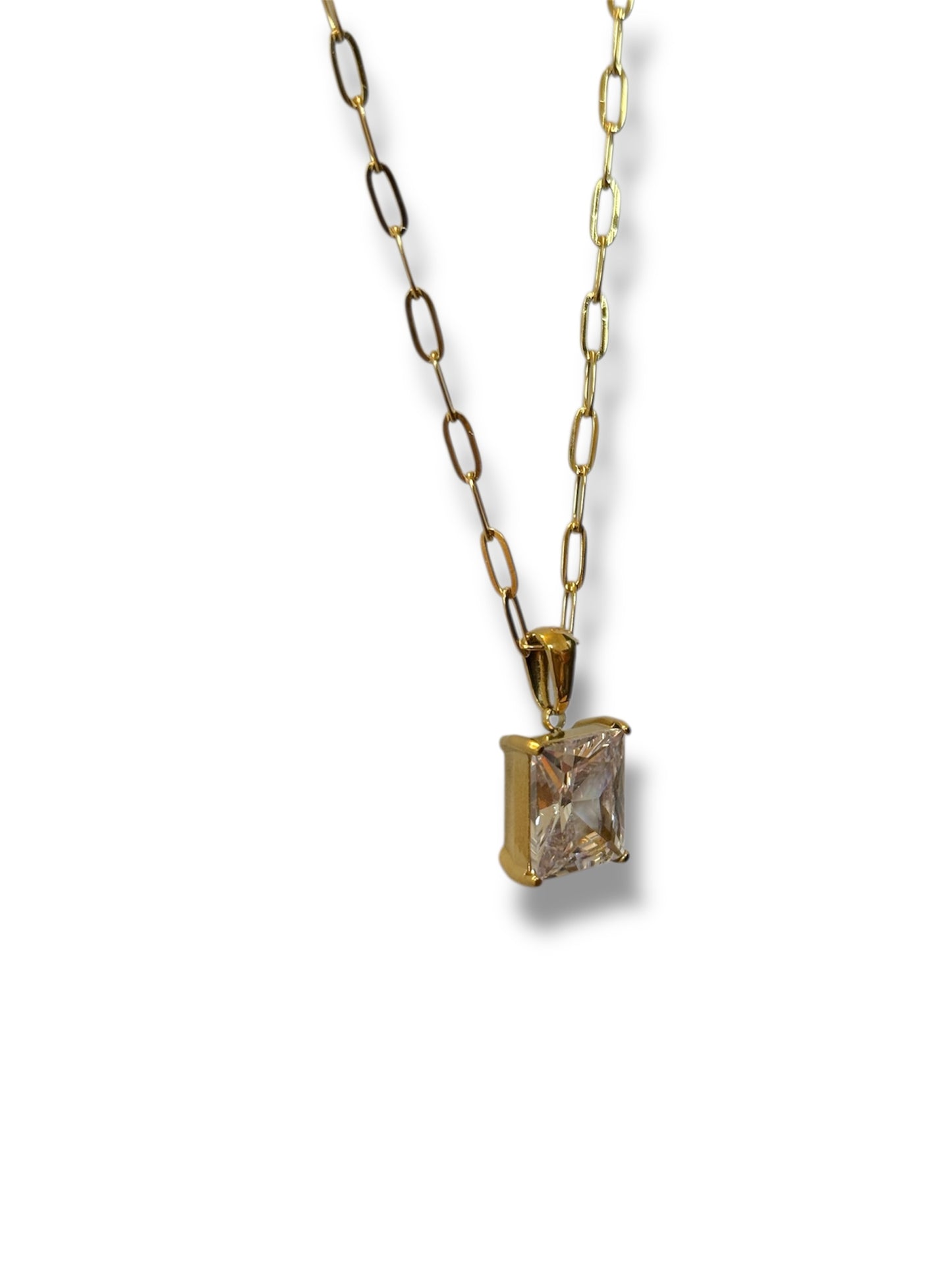 Luxe Ice Paperclip Necklace