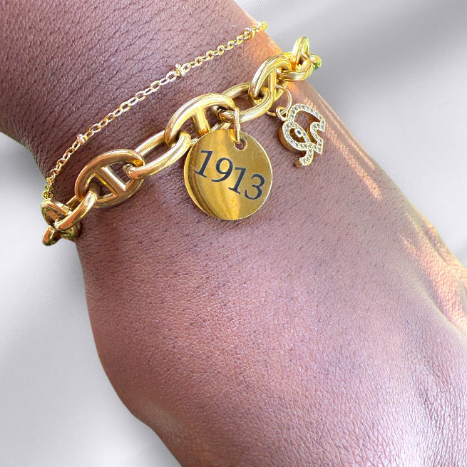 1913 Elephant Charm Bracelet