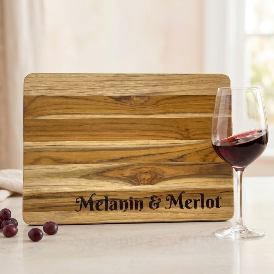Melanin & Merlot Cutting Board