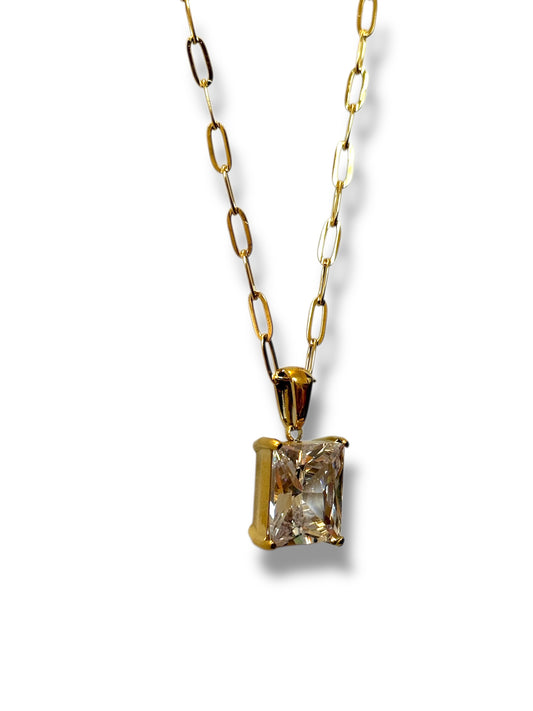 Luxe Ice Paperclip Necklace