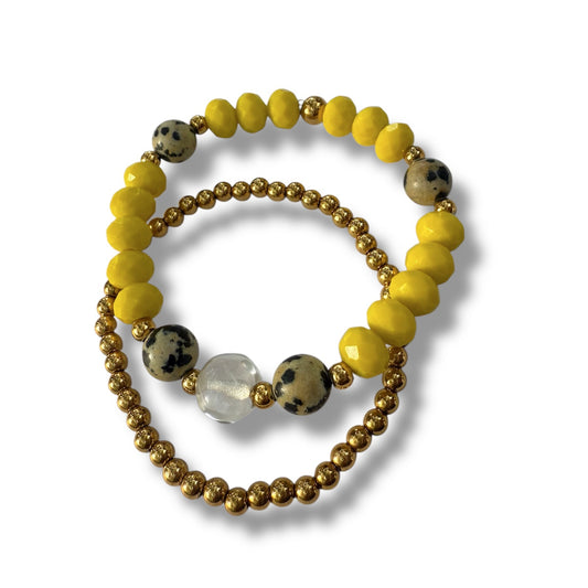 Citrus + Stone” Bracelet Set