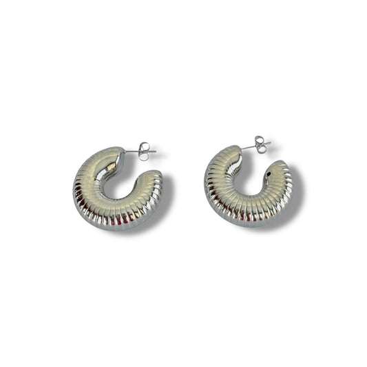 Jada Silver Hoop Earrings